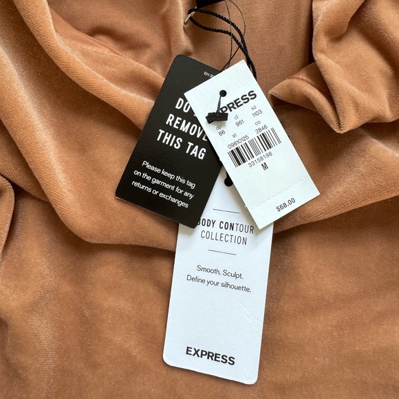 NWT Express Body Contour Velvet Off the Shoulder Bodysuit - size Medium - Picture 6 of 10